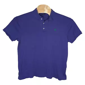 Polo Ralph Lauren Para Hombres XL Personalizado Calce Ajustado Púrpura Camisa Verde Logo Manga Corta - Imagen 1 de 14