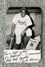 1948 Old Gold Cigarettes Ad Jackie Robinson Rookie Year Kneeling In Dugout