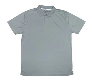Galaxy by Harvic Performance Short Sleeve 3-Button Men's Polo Shirt M NWT Grey - Picture 1 of 2