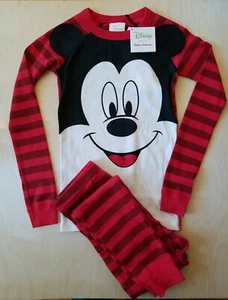 NWT HANNA ANDERSSON DISNEY MICKEY MOUSE 3D EARS PAJAMAS 140 10  HTF MADE PERU - Picture 1 of 4