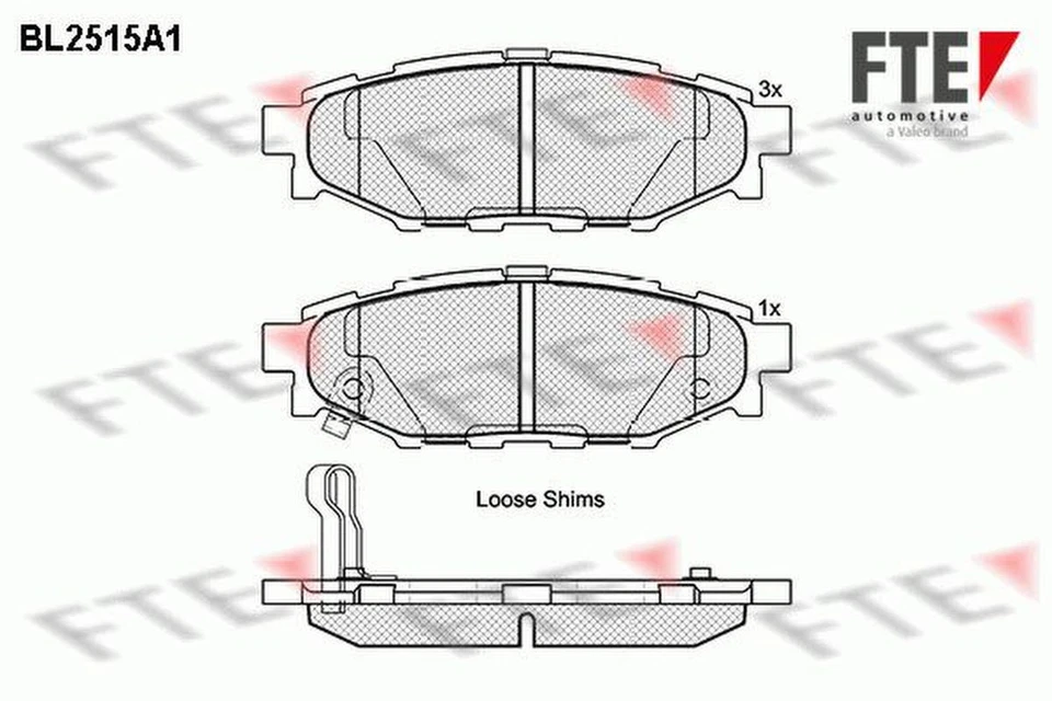 Kit De Plaquettes De Frein Arrière FTE Pour LEGACY V - Photo 1/1