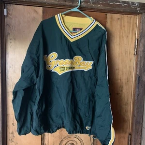 Vintage 80’s-90’s Satin Pullover Green Bay Packers Vintage USA Titletown USA XL - Picture 1 of 7