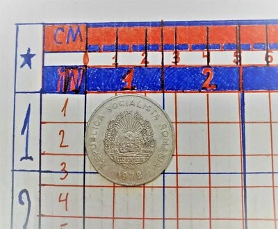 Original Romania 5 Lei 1978 Aluminum Coins Lot 4 Communist Relic - Image 1 of 4