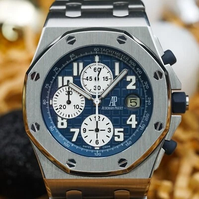 Pulsera Audemars Piguet Royal Oak Offshore esfera azul bestia - 25721ST Foto 1 de 4