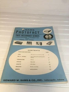 SAMS Photofact TRS-65 Tape Recorder Series Vintage Schematics for Repairs - Picture 1 of 7
