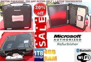 BLACK RHINO COBRA PANA TOUGH CF-30/ TOUCH/ BT// DVD/ WIN7H/1TB HD / 4GB RAM/GPS - Picture 1 of 12