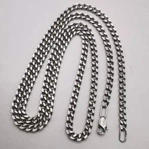 Schicke 4 mm Vintage Halskette Kette Sterlingsilber - Bild 1 von 8