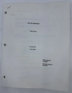 Original 1986 My Pet Monster TV Pilot Movie Script 2nd Draft J.D. Smith RARE - Picture 1 of 4