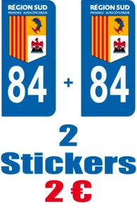 2-STICKERS-PLAQUE-AUTO-IMMATRICULATION-DEPARTEMENT-LOGO 84 - Imagen 1 de 1