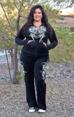 Nuevo TALLA GRANDE Mujer NEGRO CRISTAL BLING CALAVERA ALA MOTOCICLISTA TATUAJE SUDADERA 1X 2X Foto 1 de 4