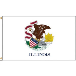 ILLINOIS 3x5ft STATE FLAG weather resistant us seller super polyester - Picture 1 of 3