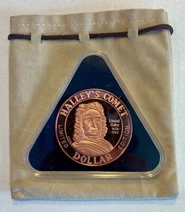 HALLEY'S COMET 1986 Commemorative Coin Alice Springs Australia MacDonnell Ranges - Picture 1 of 2