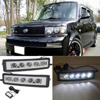 Luces antiniebla delanteras izquierda y derecha para 2003 2004 2005 2006 2007 Scion XB LED DRL Foto 1 de 4