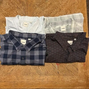 ROWM Lot Of 4 Button Down Shirts Men’s Size 3XT Long Sleeve Plaid Floral Striped - Picture 1 of 13