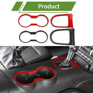 Interior Carbon Fiber Gear Shift Panel Frame Cover Trim for Ford Mustang 2015+ - Picture 1 of 26
