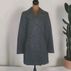 Braetan Wool Blend Pea Coat Size Small Mid Length Women's Charcoal Gray - Picture 1 of 7
