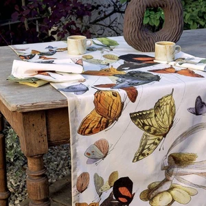 Cotton kitchen runner 55x150 table centerpiece Butterflies - Picture 1 of 1