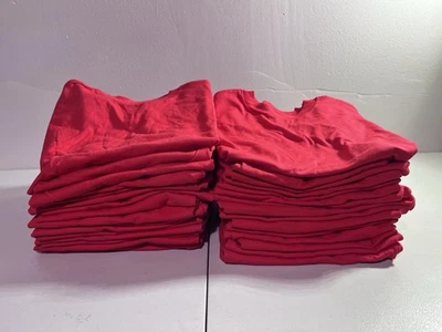 Wholesale Lot of 31 Hanes Nano-T Youth S T-Shirts - 100% Cotton Red FREE SHIPPIN - Image 1 of 4