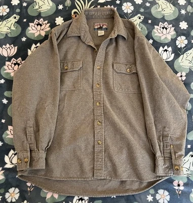 Moose Creek Men's XL Tall Heavy Cotton Flannel Outdoor Grey Shirt Long Sleeved - Image 1 of 4