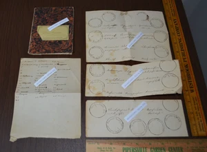 Handgeschriebenes rätselhaftes Dinner-Salonspiel um 1800? Handgefertigte Anne Cresson von PA - Bild 1 von 17