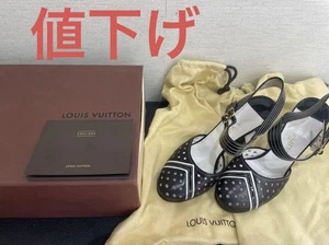 LOUIS VUITTON Open-toe Sandals Black/White Size 35 - Picture 1 of 7
