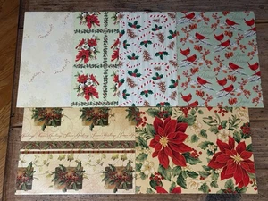 "PAPEL DE ENVOLVER NAVIDAD VINTAGE 6 colores/estilos/hojas diferentes 20"" x 30""" - Imagen 1 de 7