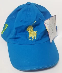 Polo Ralph Lauren Big Pony Fragrance Teal w/ Neon Green Logo Baseball Cap w/ Tag - Picture 1 of 10