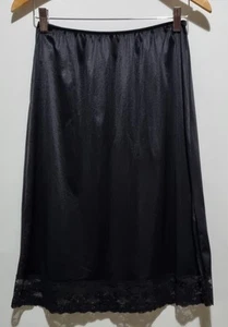 Kayser Perfects 1991 Half Slip, Vintage Size 14 (Modern 8-10) Black Nylon L66cm - Picture 1 of 11