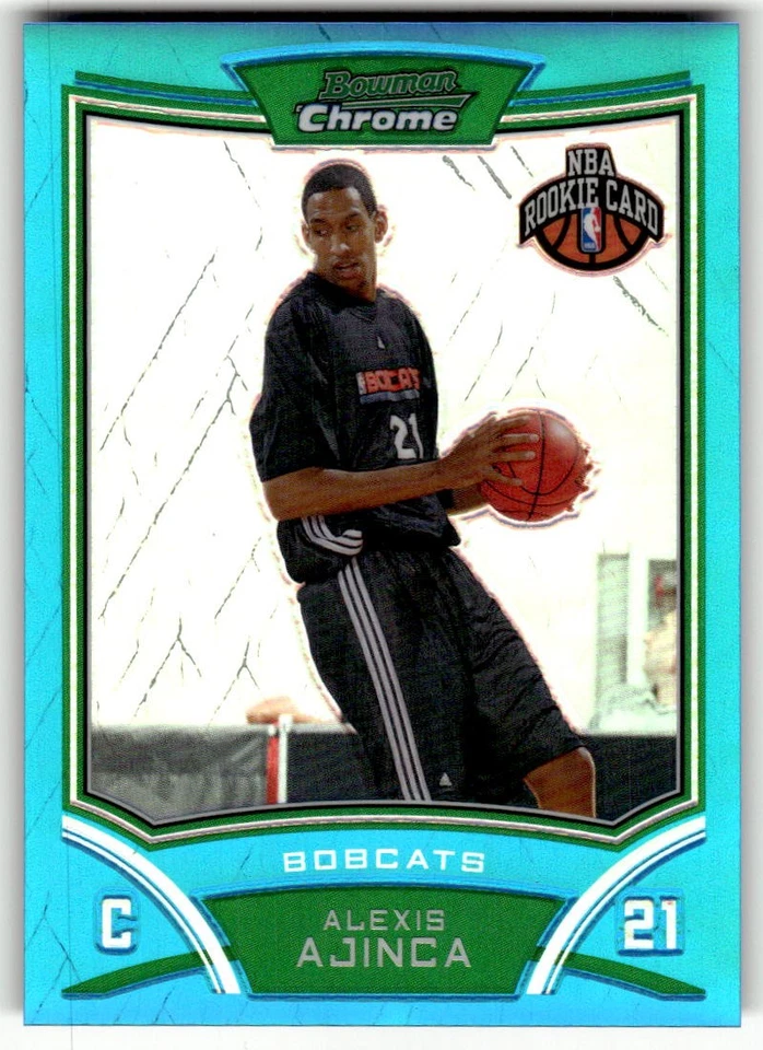 2008-09 Bowman Alexis Ajinca Chrome Refractors Blue #/99 Rookie #129 - Image 1 of 2