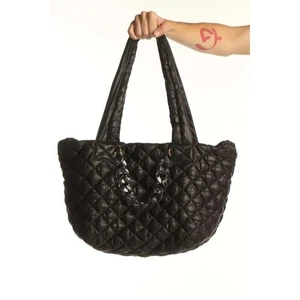 Jill & Ally Black Quilted Diamond Tote Bag – schicke Schultertasche für jeden Tag - Bild 1 von 5