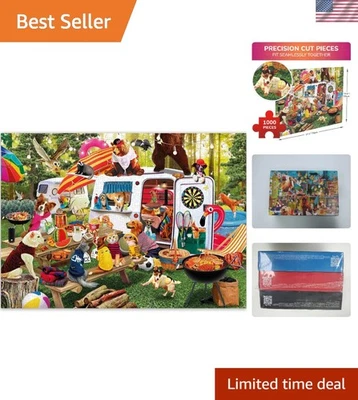 Desafiante rompecabezas de 1000 piezas con animales divertidos - ¡Gran regalo! Foto 1 de 4