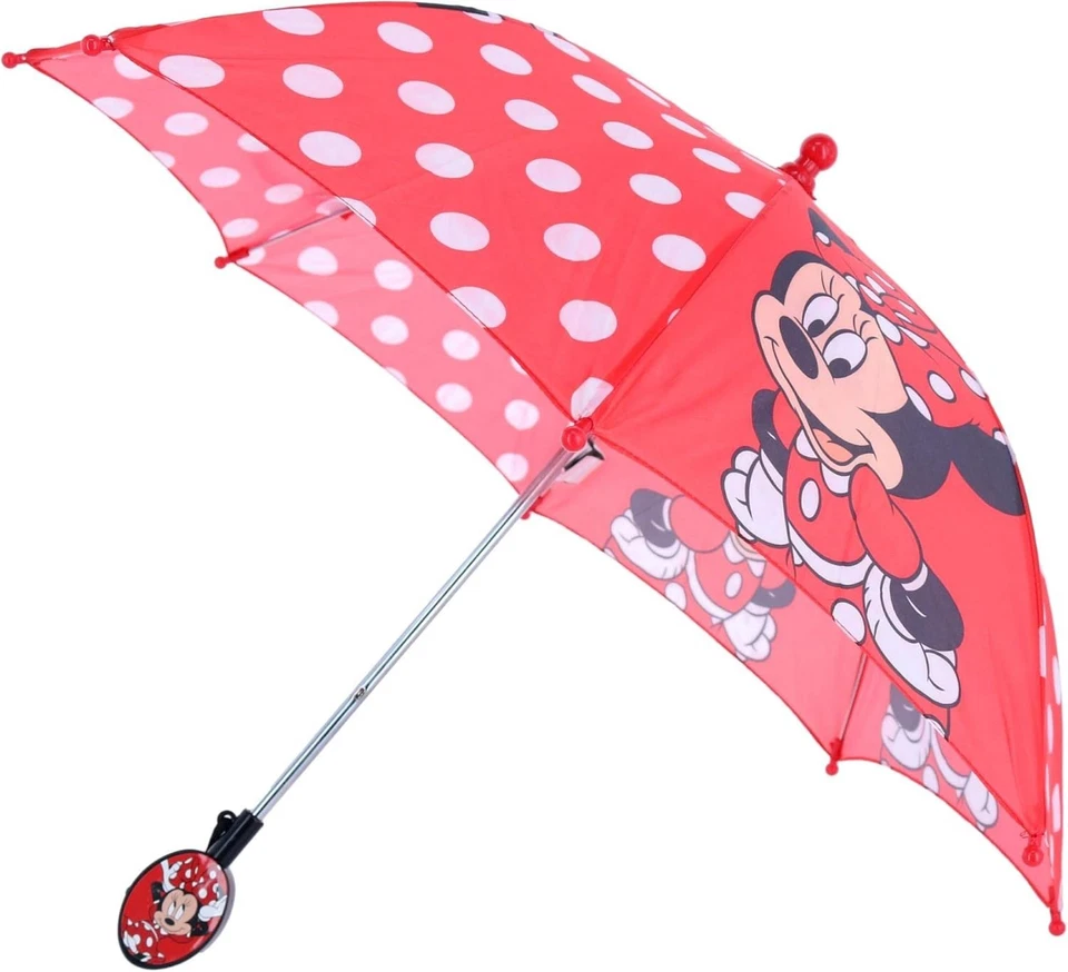 Minnie Mouse Umbrella Rain Red Pre School Children Kids Girls Toddler Gift Toy - Image 1 of 3