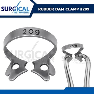 Morsetti per diga in gomma endodontica #209 acciaio inox grado tedesco - Foto 1 di 7