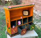 Handmade wooden cabinet storage lord krishna painting cupboard with four drawers