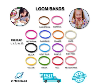 Loom Bands Kits Rubber Band Assorted Mix Coloured + S clips Tool Arts Crat Kit - Picture 1 of 58