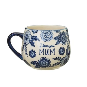 Sass & Belle I love you Mum Blue Willow Tasse Muttertag Geschenk Tee Kaffeetasse - Bild 1 von 1