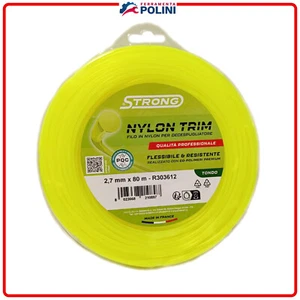 SABART STRONG FILO TONDO 2,7mm X 80m. IN NYLON PER DECESPUGLIATORE TAGLIAERBA - Foto 1 di 1