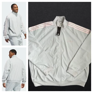 🔥 NWT $70 adidas Men's Sz XL Basketball Select Track Jacket Wonder Silver Pink - Picture 1 of 11
