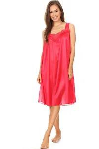 9006 Women Sleeveless Nightgown Sleepwear Pajamas Woman Sleep Dress Nightshirt - Picture 1 of 45