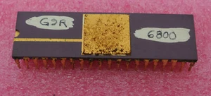 Motoroal MC6800 G9R CPU Processor Ceramic Gold Vintage Hand Marked Prototype? - Picture 1 of 4