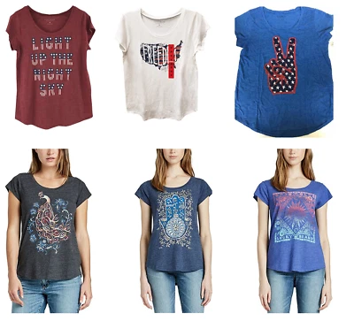 Camiseta gráfica de manga corta para mujer Lucky Brand Foto 1 de 4