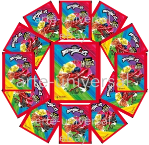 50 PACKS - Miraculous Ladybug 4 Super Heroez Team PANINI 2021 - Picture 1 of 9