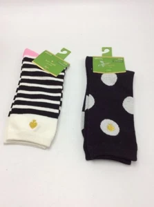 $20 KATE SPADE CREW SOCKS SET OF TWO PAIRS B7 - Picture 1 of 3