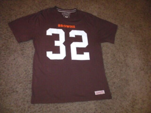 Cleveland Browns JIM BROWN Mitchell & Ness Football jersey style t-shirt Medium