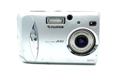 Fujifilm FinePix A303 Silver Digital Camera *Defective and Lens Issue* FOR PARTS - Image 1 of 4