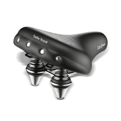 Selle Vélo cyclo vintage Royal Drifter Strengtex gel noire avec chariot - Photo 1/4