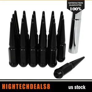 (24) 1/2"-20 Acorn Spike Lug Nuts 4.33" Tall Cone Seat For Aftermarket Wheels - Picture 1 of 9
