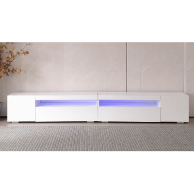 TV Schrank Lowboard Fernsehtisch Unterschrank Fernsehschrank mit LED Beleuchtung - Bild 1 von 4