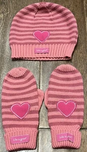 Life Is Good Pink Beanie With Mittens Size 2-4T - Picture 1 of 5
