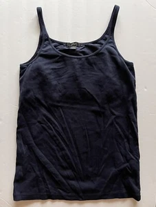 Canotta J Crew donna L blu navy integrata mensola camicia senza maniche elasticizzata - Foto 1 di 8